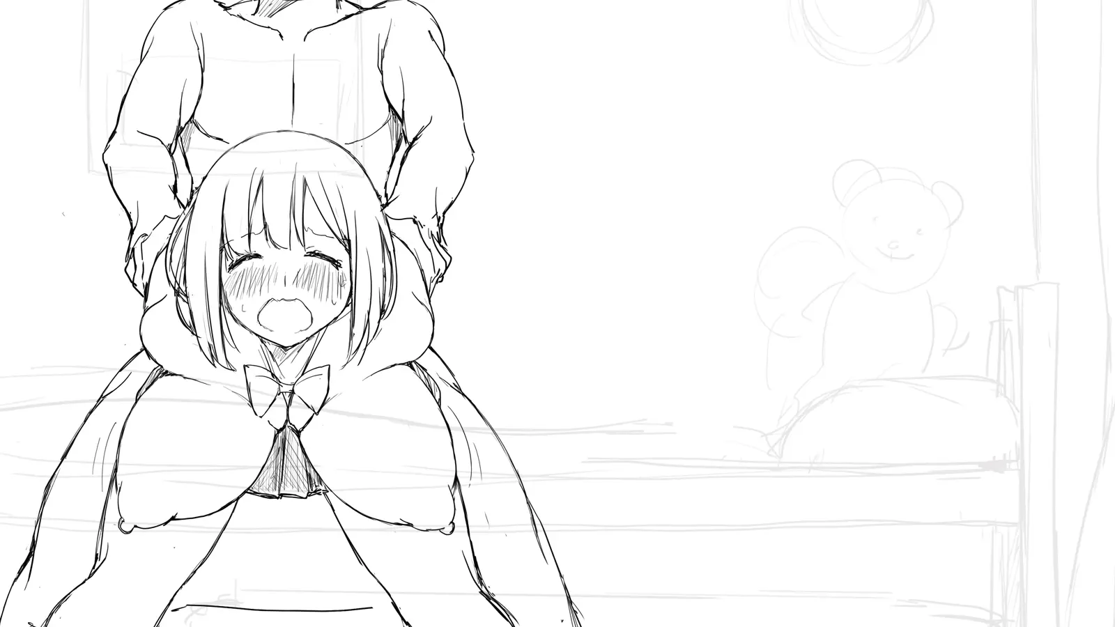 Watashi To Kareshi To Aitsu No Jijou_Rough Sketch
